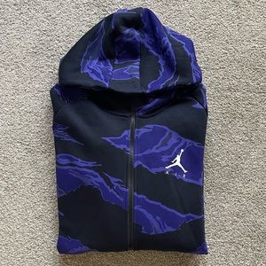 MEN'S AIR JORDAN JUMPMAN FLEECE CAMO HOODIE PURPLE CAMOUFLAGE STANDARD FIT 2XL